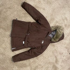 Brown girls North face winter coat